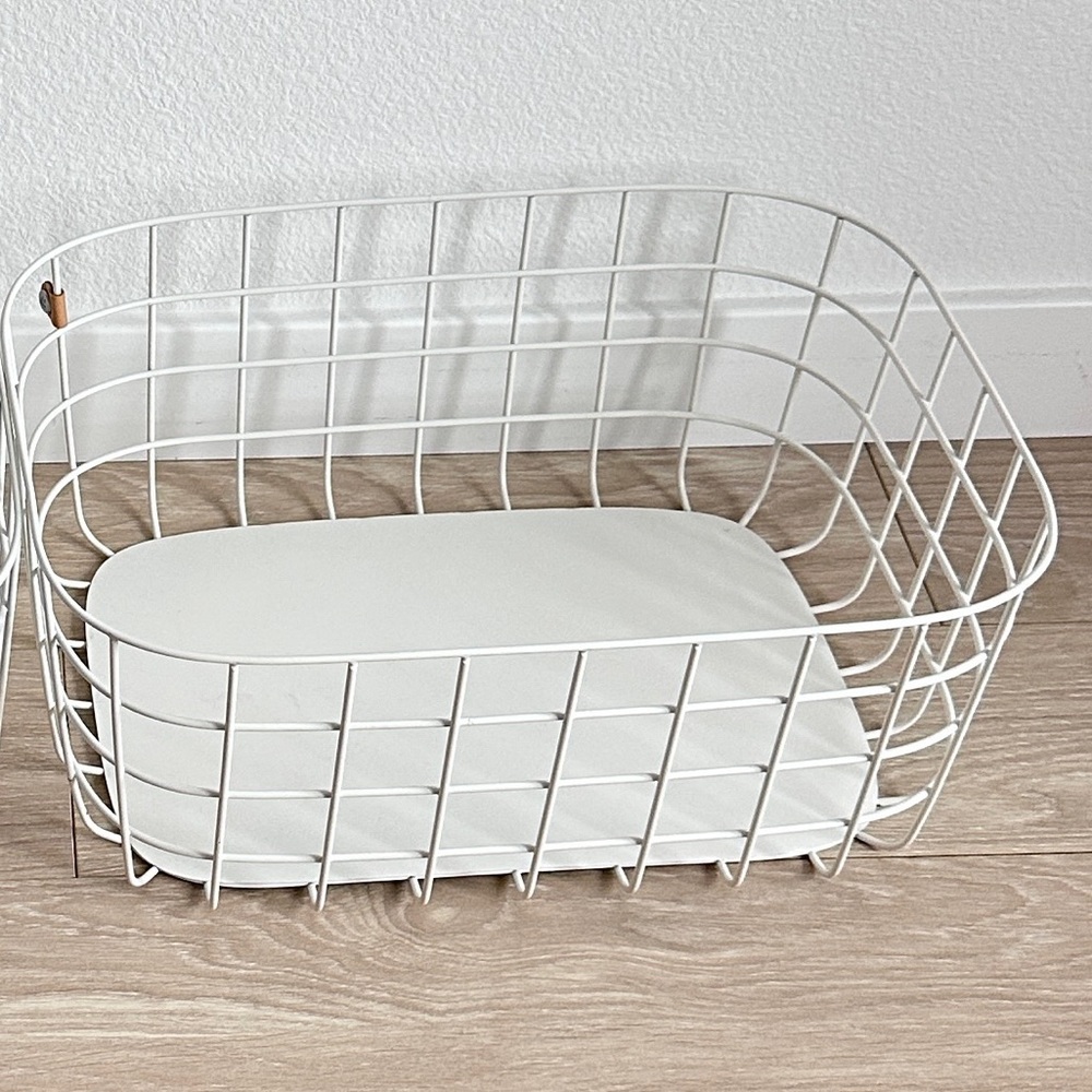 Open Spaces Large Wire Basket in Cream